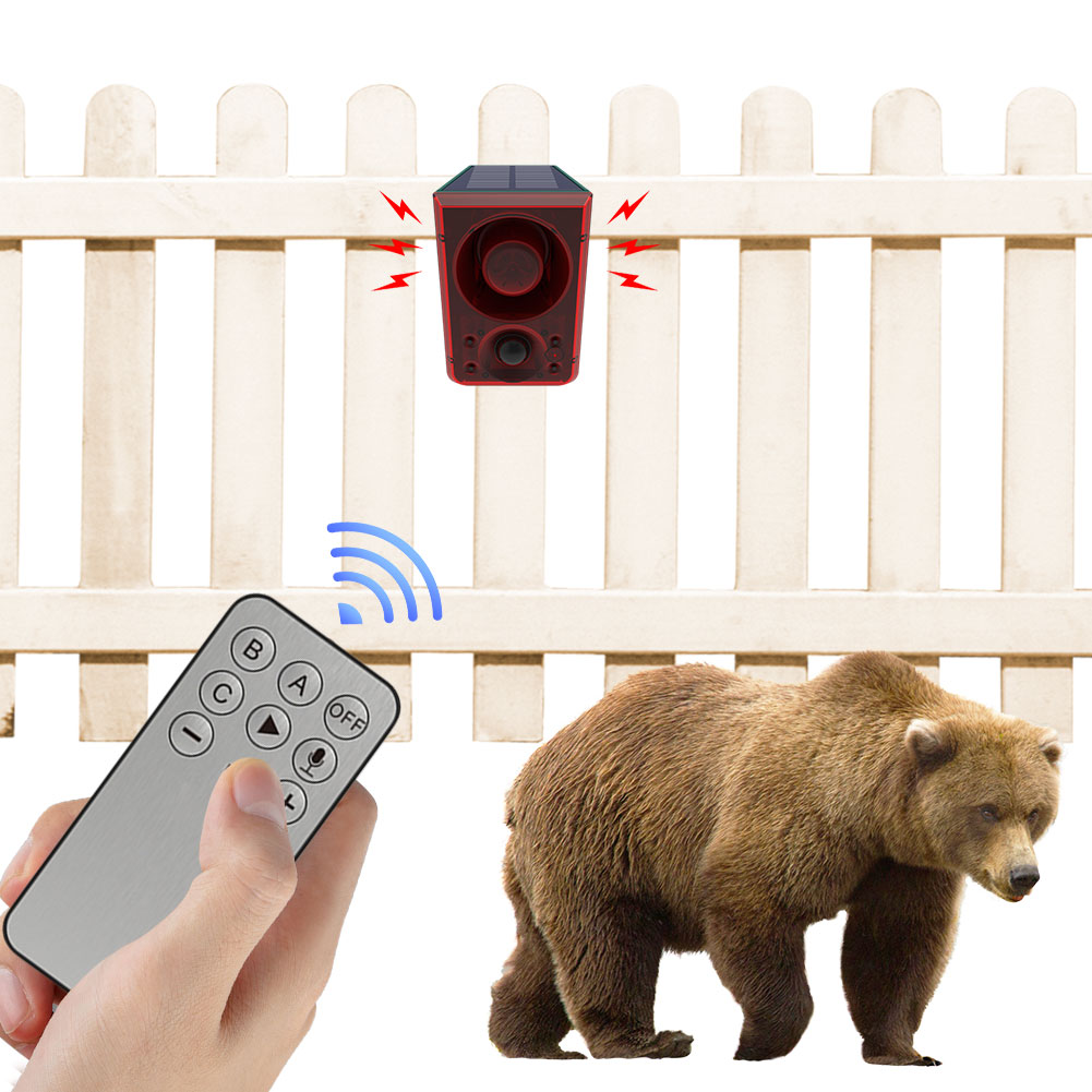 Barking Dog Alarm - Solar Outdoor Motion Sensor Alarm Loud