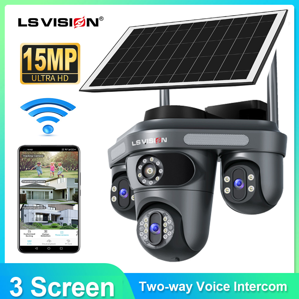 Alarm Siren Outdoor - LS VISION Multiple Lens 3 Screen