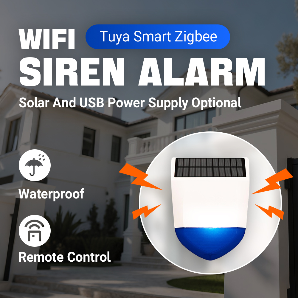 Alarm Siren Outdoor - Tuya Smart Zigbee/Wifi Siren Alarm Waterproof