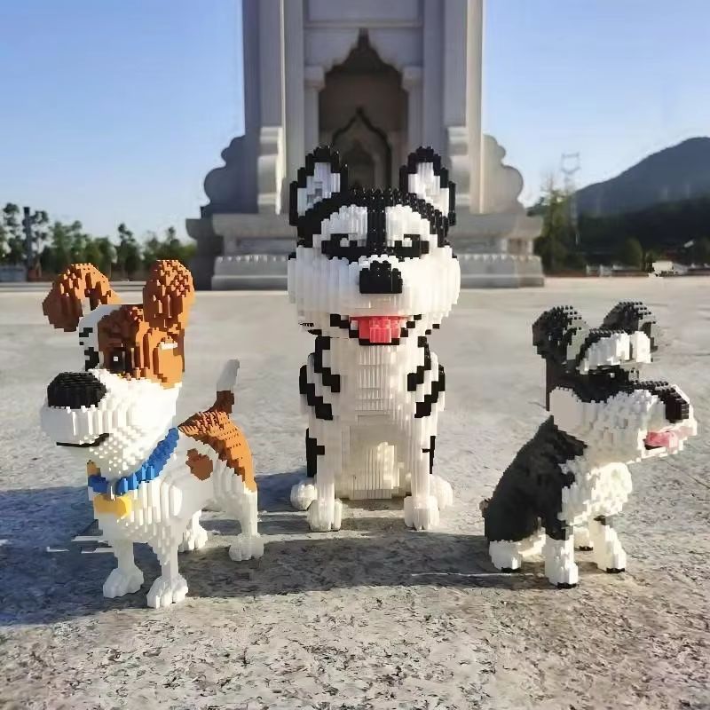 Home Security Game - 8000 Pcs Pet Dog Building Blocks