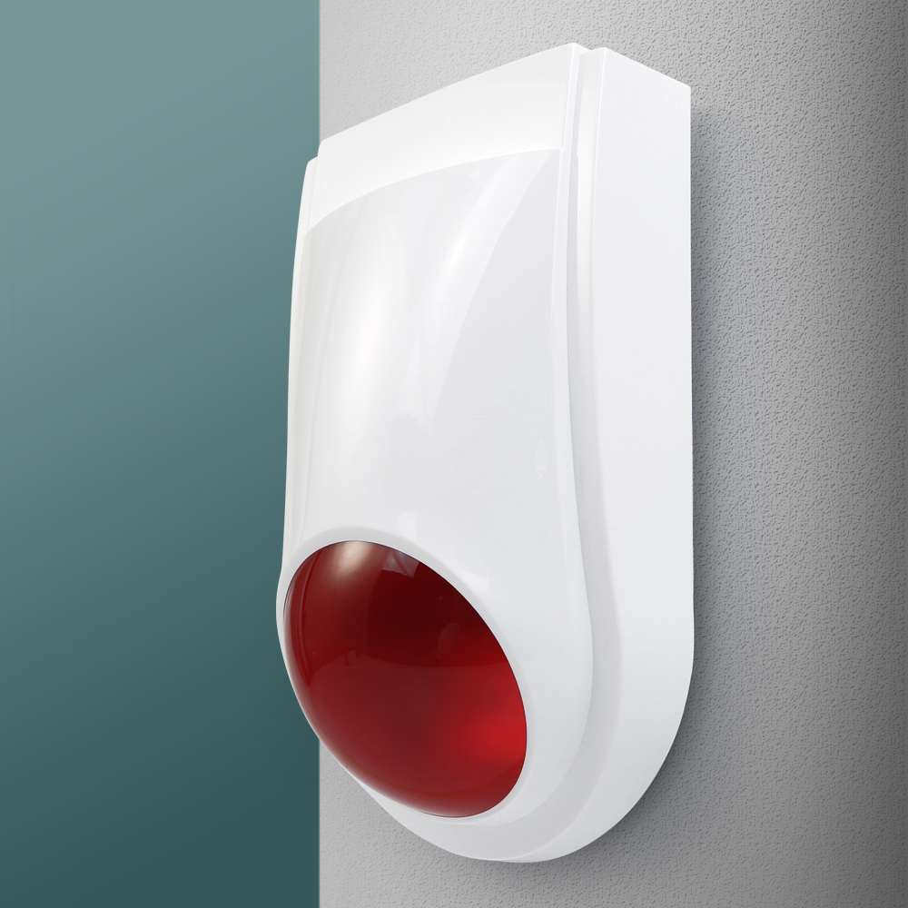Alarm Siren Outdoor - Wireless Flash Siren E6 Outdoor&indoor Red