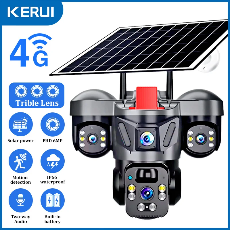 Alarm Siren Outdoor - KERUI V380 Pro Outdoor PTZ 6MP
