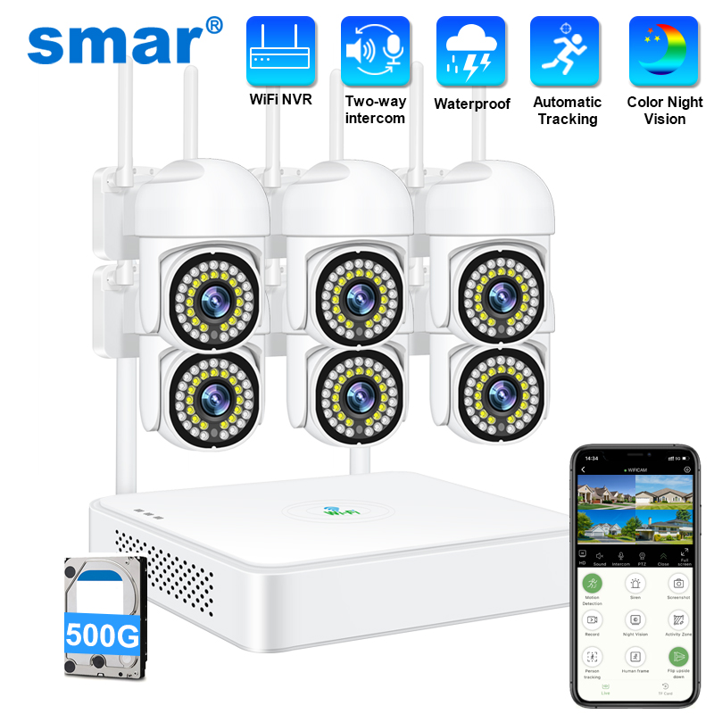 Alarm Siren Outdoor - Smar 3MP Wireless CCTV Security Camera