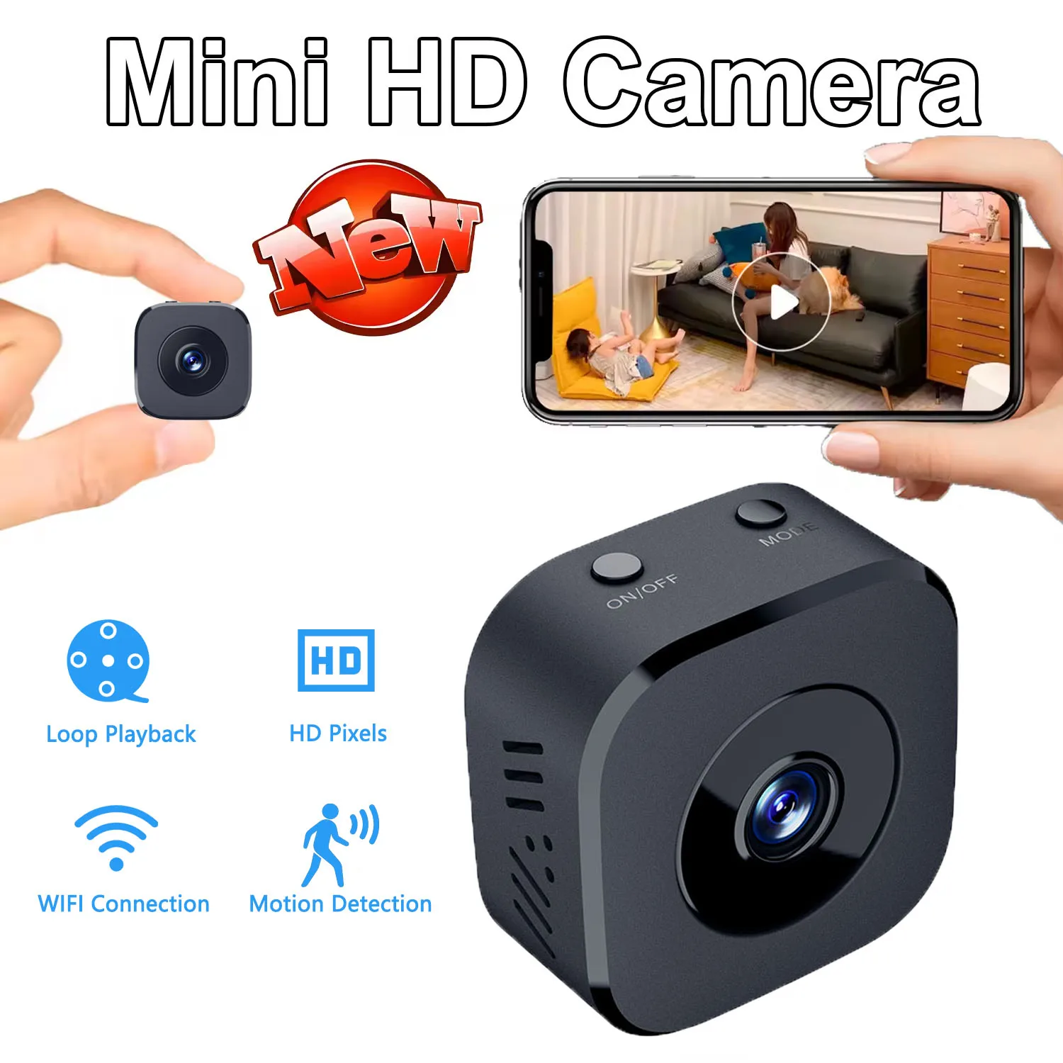 Home Security No Wifi Needed - Security Camera Mini Full Color Night
