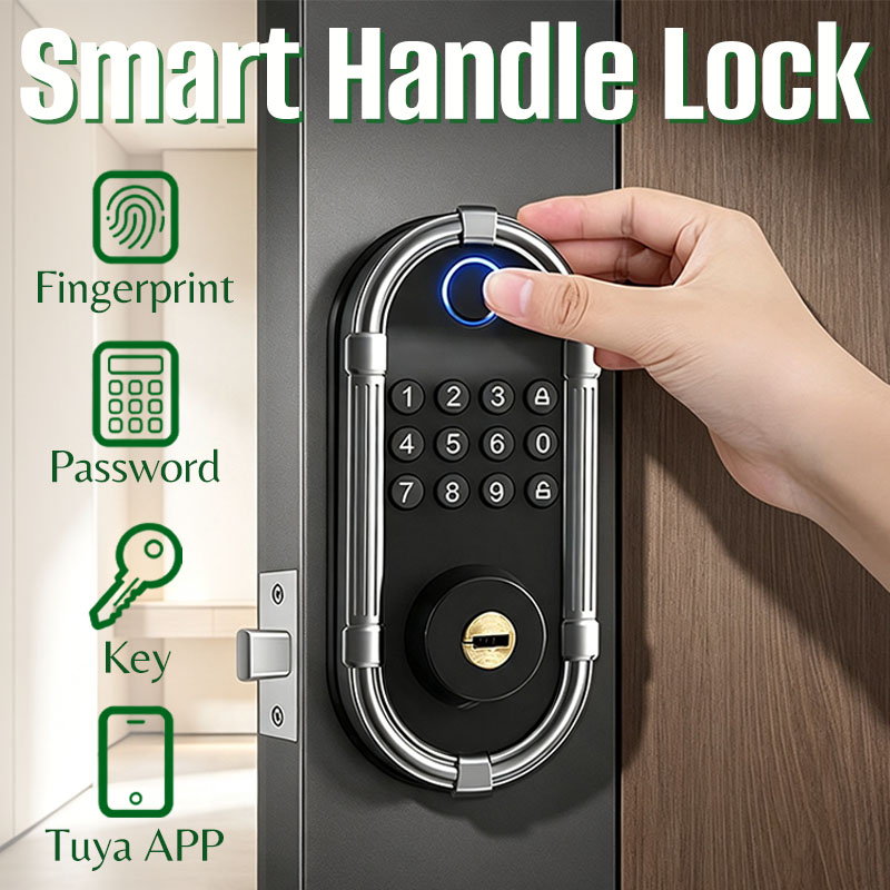 Home Security Lock System - Tuya System Smart Electronic Fingerprint Handle