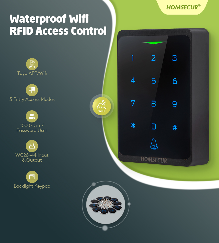 Home Security Key Fob - CH1-WIFI-EM WiFi RFID Access Control System