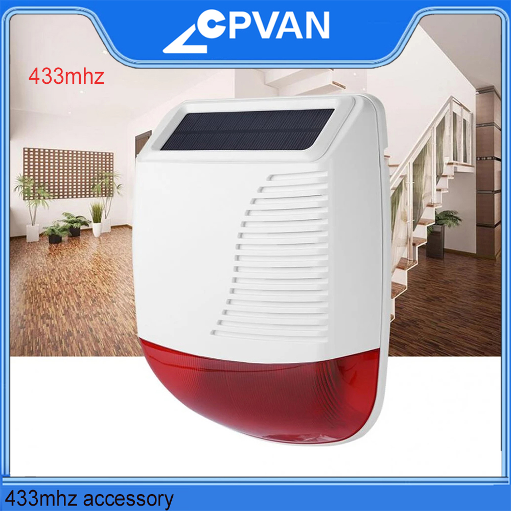 Alarm Siren Outdoor - CPVAN Outdoor Wireless Siren 110dB Sound