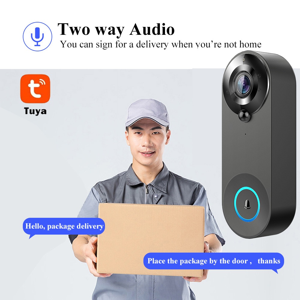 Tuya 1080P Wireless WIFI Doorb - огляд і ціна Home Security No Wifi Needed