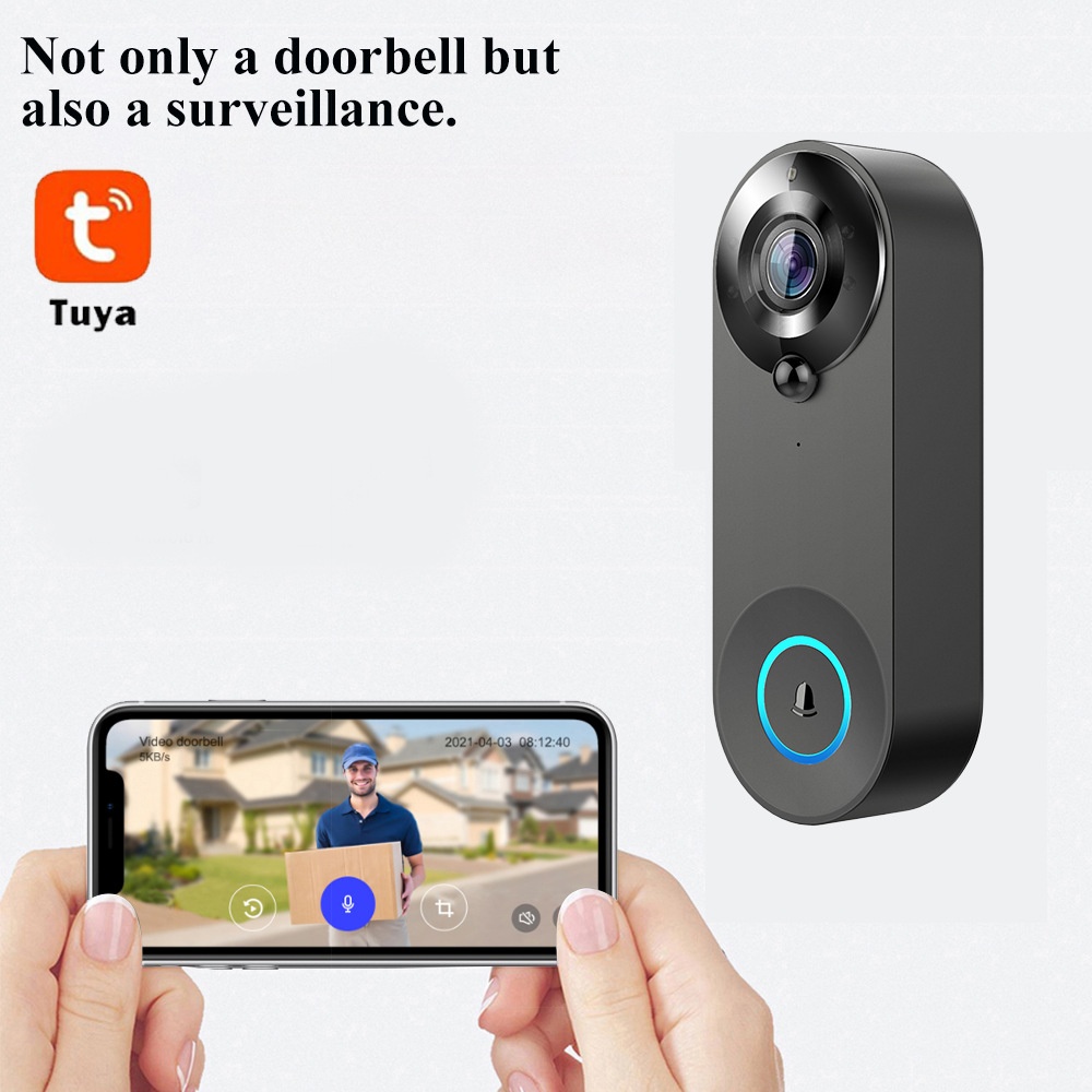 Tuya 1080P Wireless WIFI Doorb - огляд і ціна Home Security No Wifi Needed