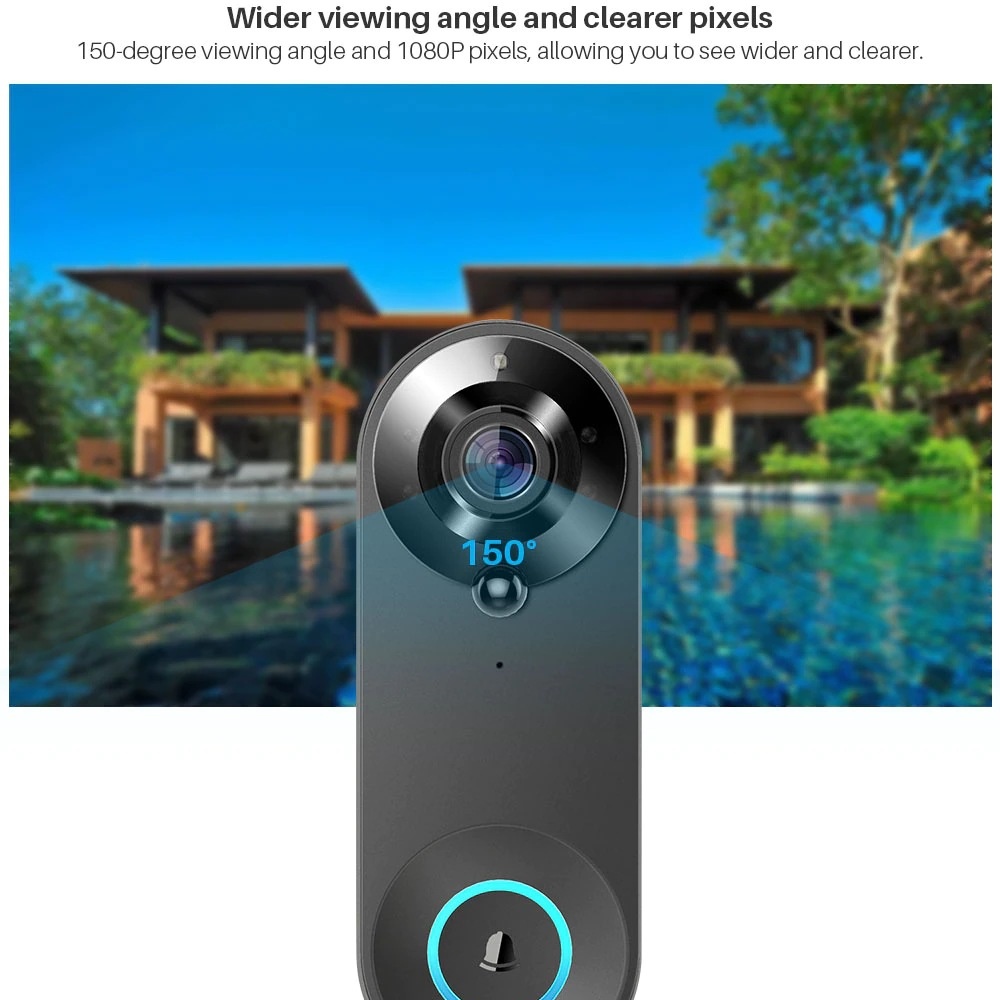 Tuya 1080P Wireless WIFI Doorb - огляд і ціна Home Security No Wifi Needed