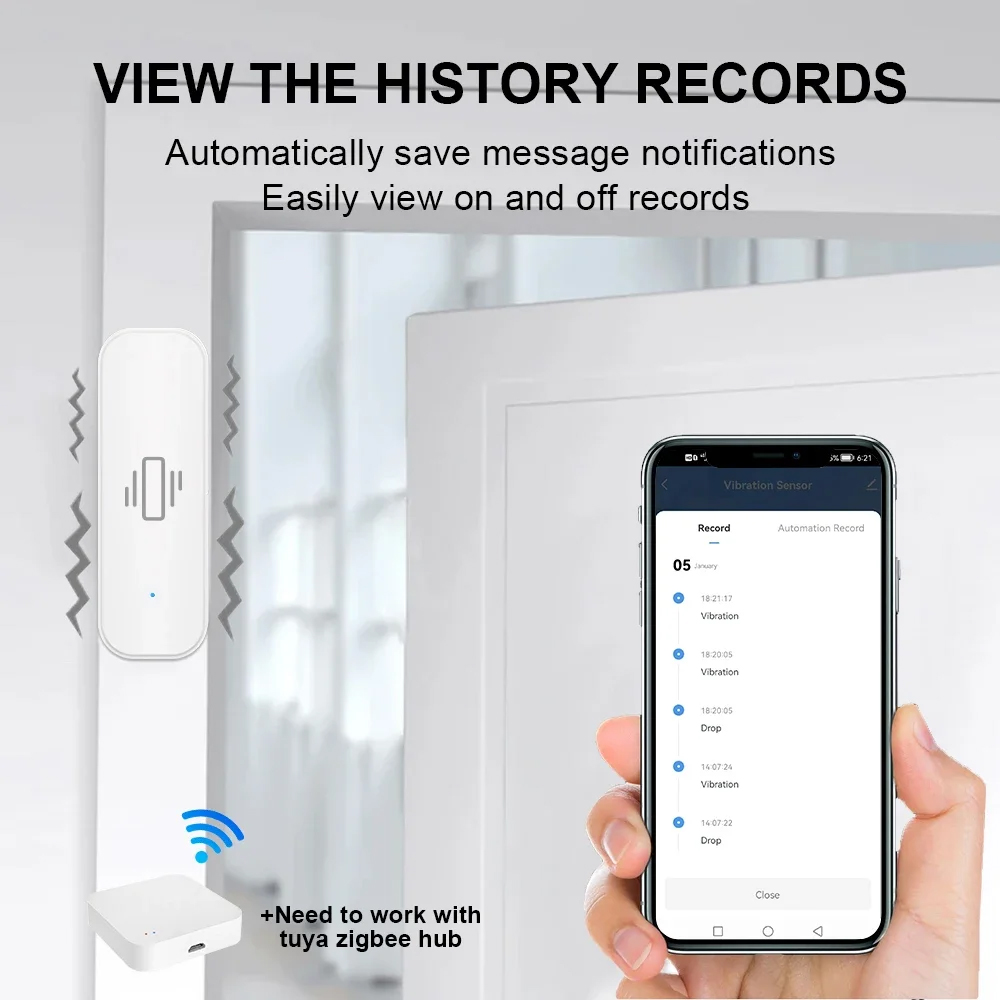 Smart ZigBee Vibration Sensor  - огляд і ціна Home Security Guard