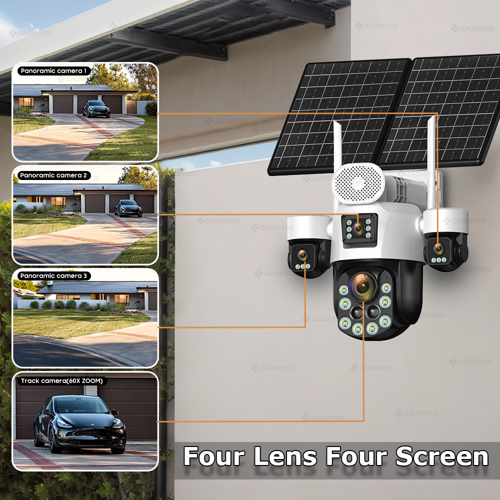 4 Lens Outdoor 360° Surveillan - огляд і ціна Alarm Siren Outdoor