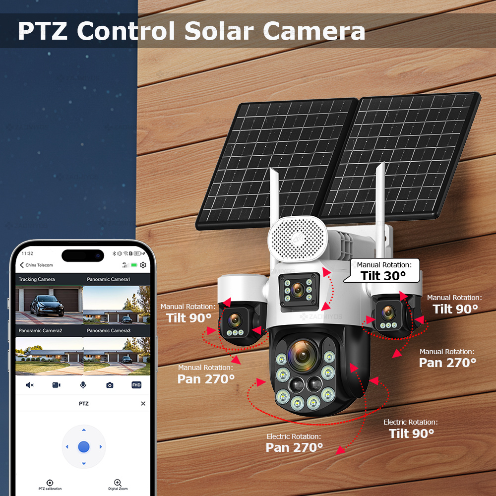 4 Lens Outdoor 360° Surveillan - огляд і ціна Alarm Siren Outdoor