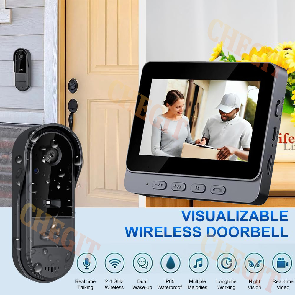 Wireless Wifi Doorbell Camera  - огляд і ціна Home Security No Wifi Needed