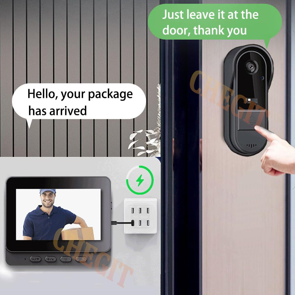 Wireless Wifi Doorbell Camera  - огляд і ціна Home Security No Wifi Needed