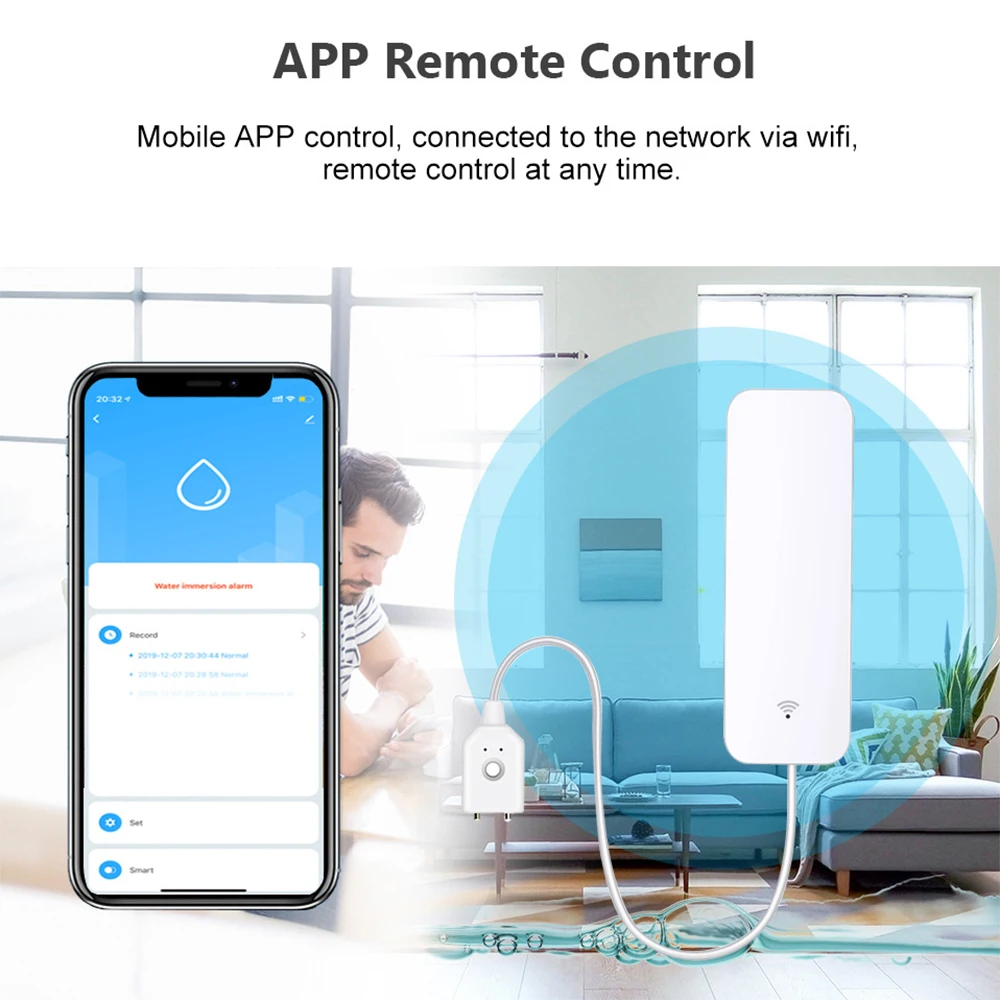 Tuya WiFi Zigbee Water Sensor  - огляд і ціна Home Security Guard