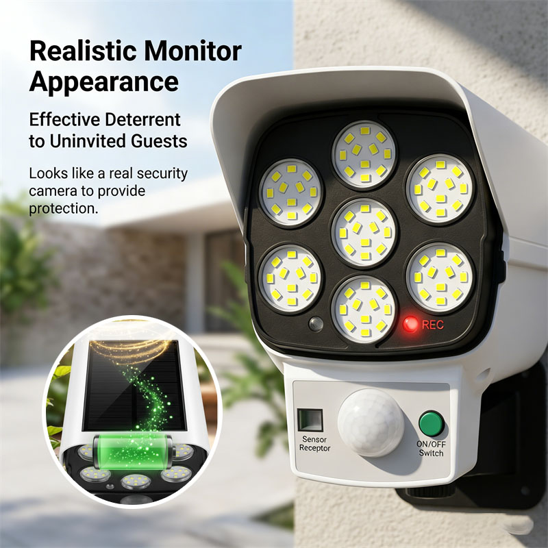 Solar Powered Dummy Security C - огляд і ціна Home Security Flood Lights
