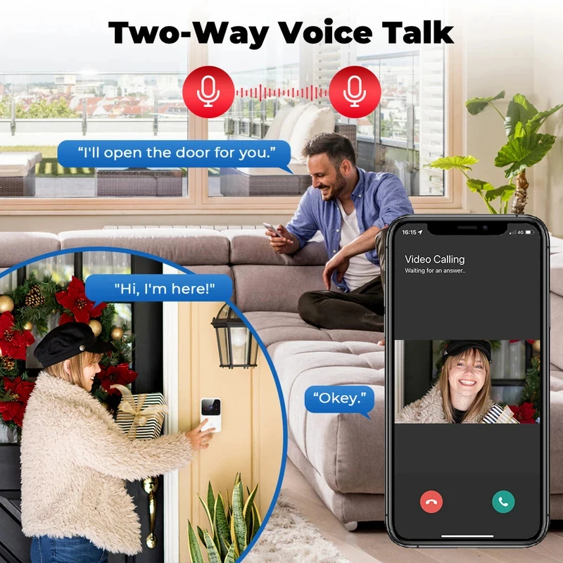 Smart Home WiFi Video Doorbell - огляд і ціна Home Security No Wifi Needed