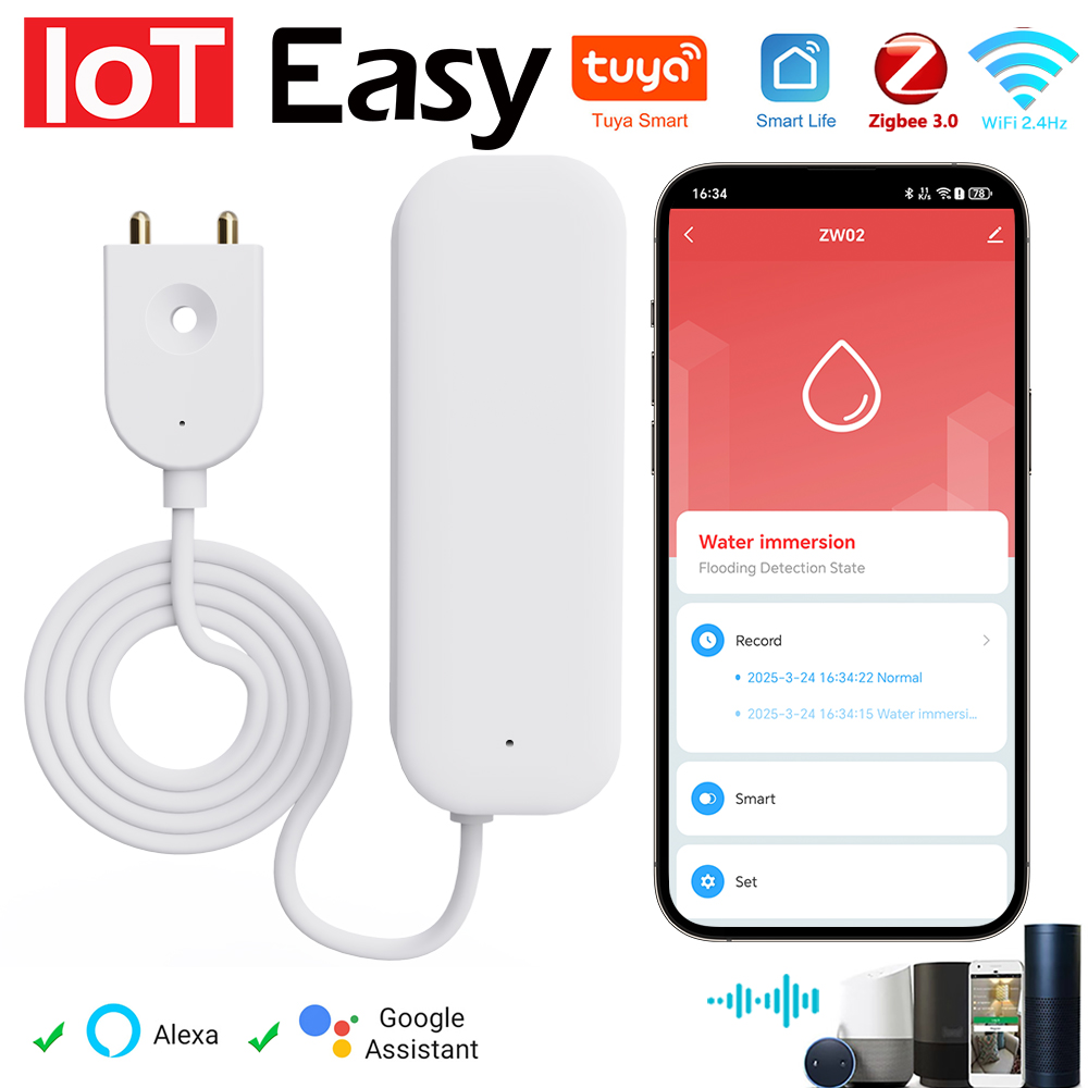 Tuya WiFi ZigBee Water Sensor  - огляд і ціна Home Security Guard