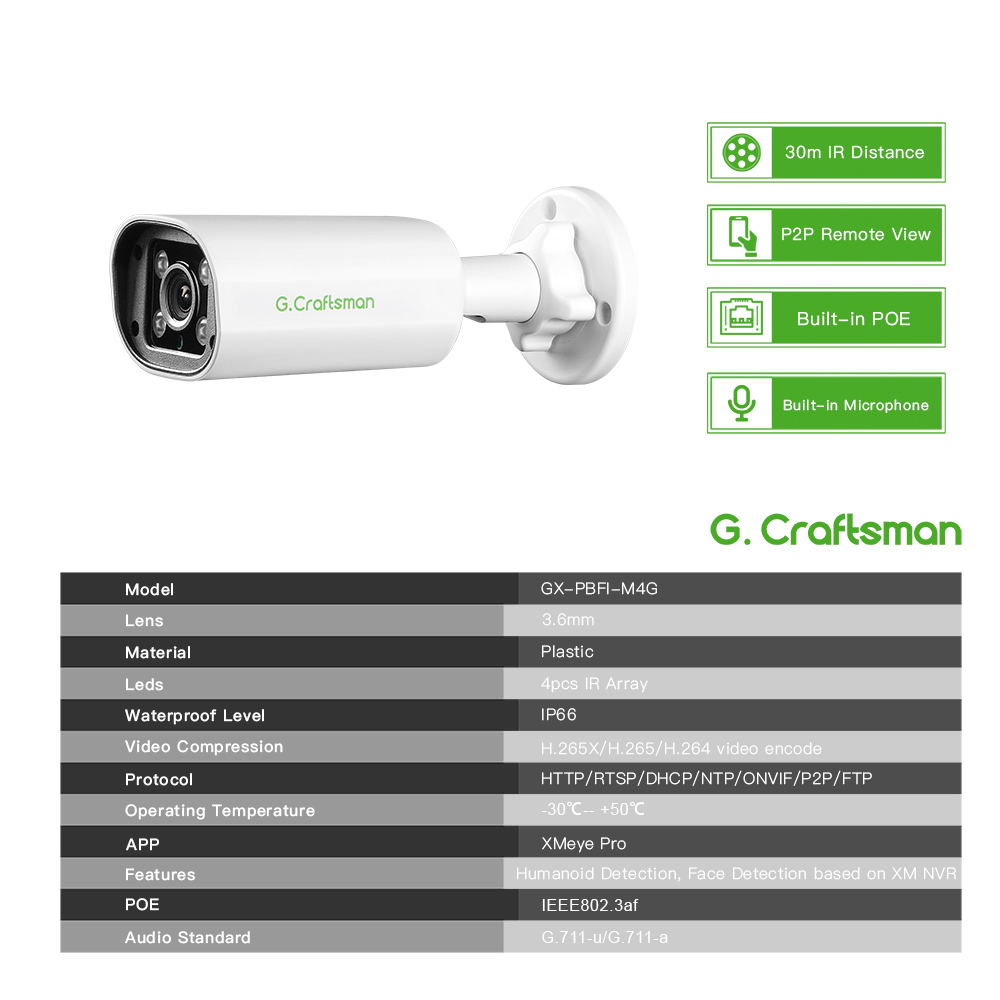 C GC PB 4MP POE IP Camera,Buil - огляд і ціна Home Security Brand