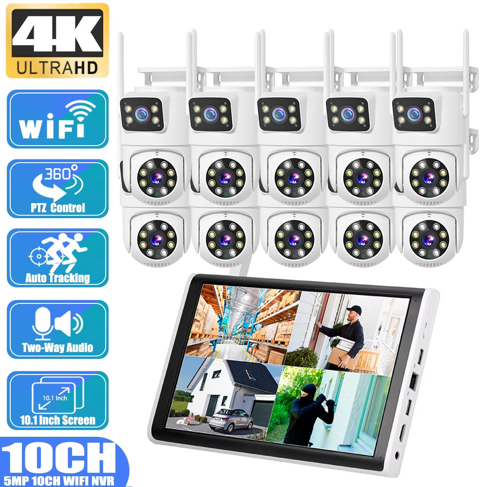 8MP 4K Dual Lens Human Detecti - огляд і ціна Home Security Kit With Camera
