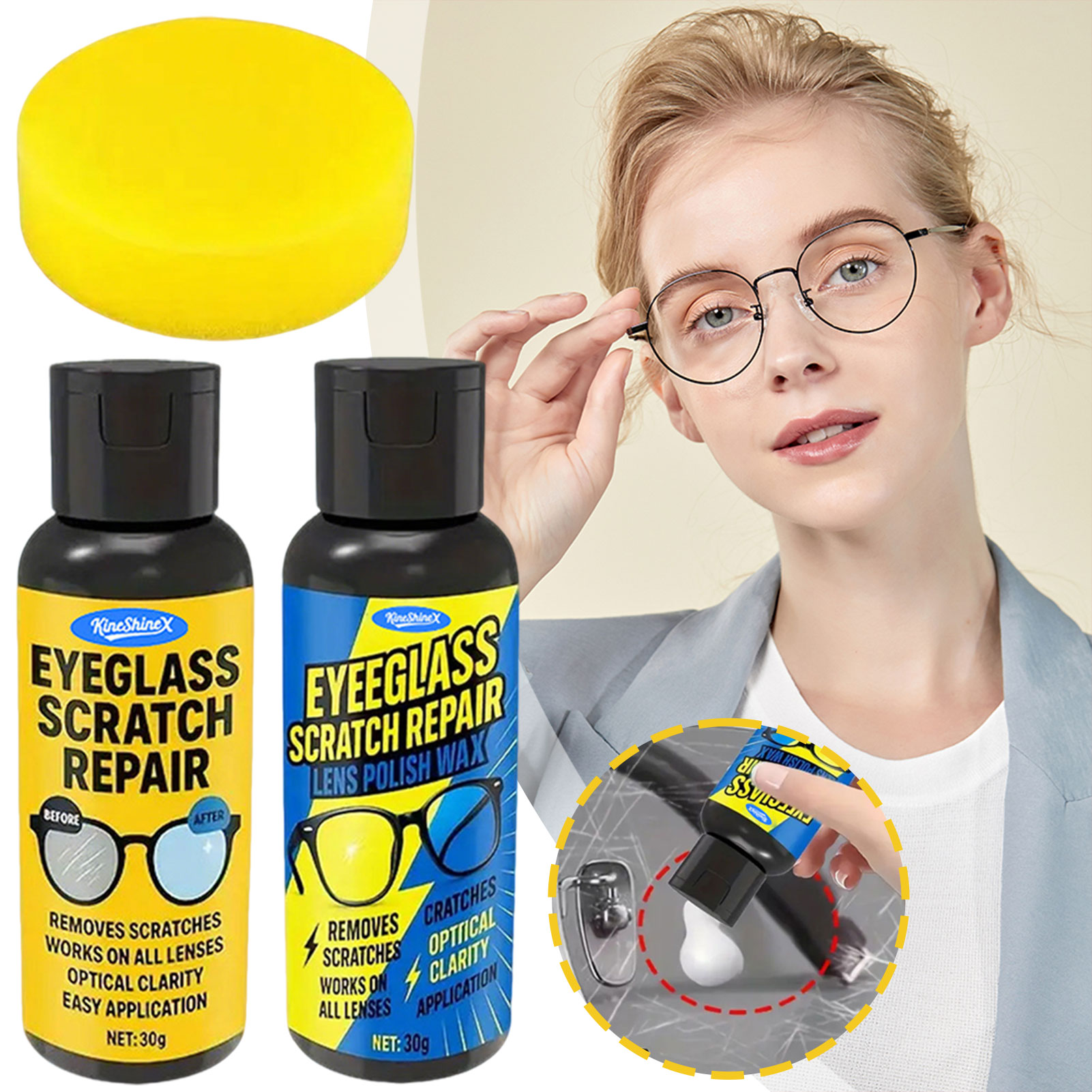 30g Scratch Remover for Eyegla - огляд і ціна Glass Break Detector