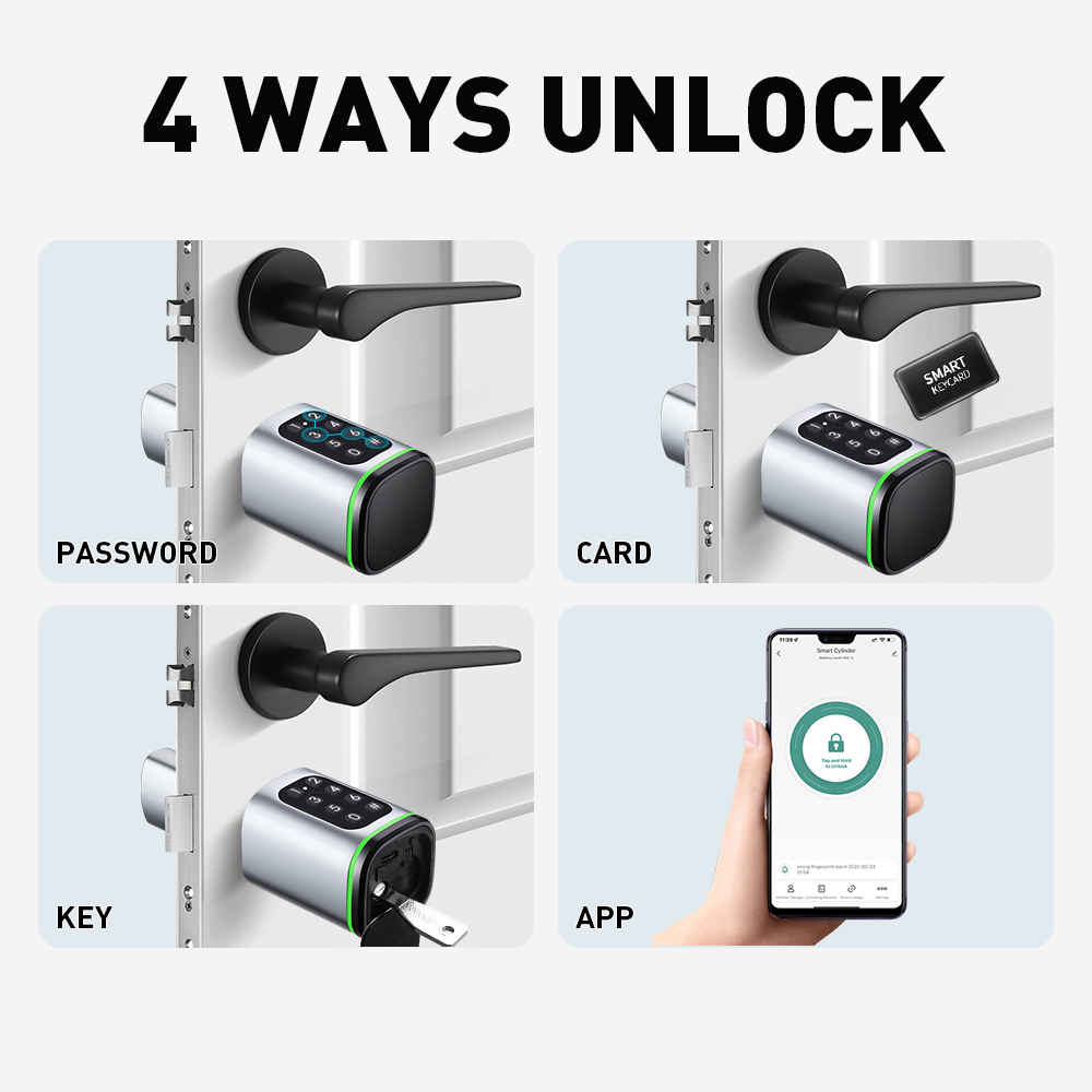 Smart Cylinder Lock Tuya 60-90 - огляд і ціна Home Security Brand