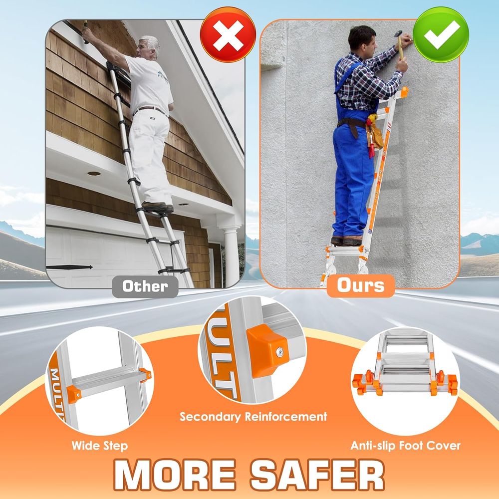 A e 5 Step Ladder, 17T Extensi - огляд і ціна Home Security Bars