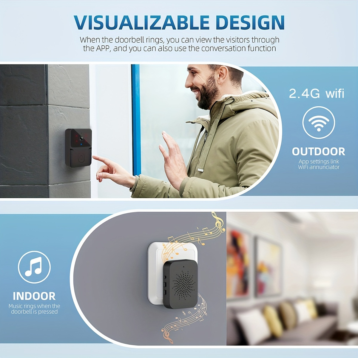Tuya Wireless Smart Video Door - огляд і ціна Home Security No Wifi Needed